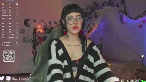 Snapshot of blushing_nymph chatting on 12-10-24, 04:45   Im Nym  Justa nymph on twitter and IG online show from 12-10-24, 04:45