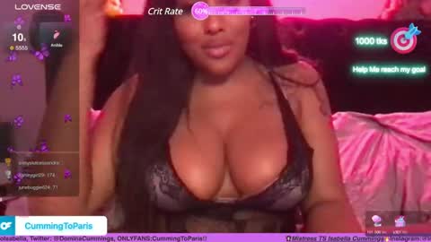 Snapshot of cummingtoparis chatting on 12-11-24, 11:08 Cumming To Mistress Isabella Cummings online show from 12-11-24, 11:08
