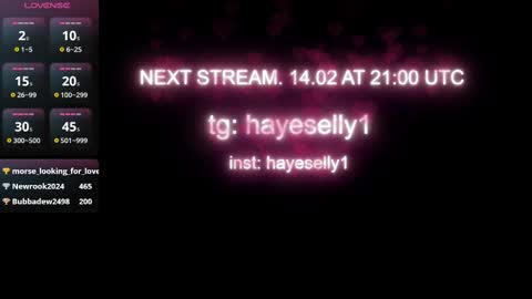 Ella NEXT STREAM 1TH DECEMBER 1200 - 0800 AM AT MOSCOW TIME online show from 02-13-25, 02:56