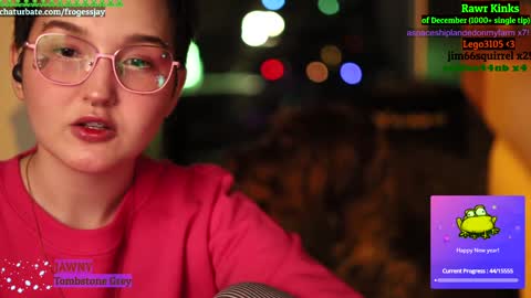 Snapshot of frogessjay chatting on 12-29-24, 09:30 Jaywise Frogfoot online show from 12-29-24, 09:30