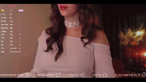 Snapshot of mamiemeow chatting on 11-19-25, 05:40 Your Miss Alice online show from 11-19-25, 05:40