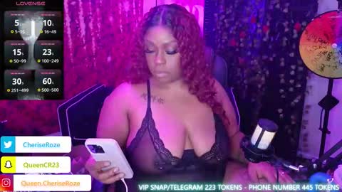 Snapshot of queencroze chatting on 11-23-25, 09:58 Queen Cherise Roze online show from 11-23-25, 09:58