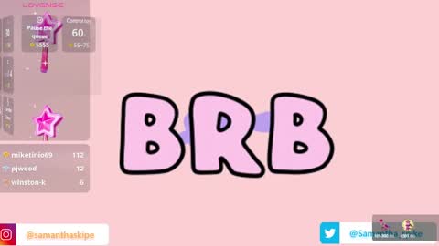 Snapshot of samantha_spike chatting on 01-19-25, 05:58 Samantha online show from 01-19-25, 05:58