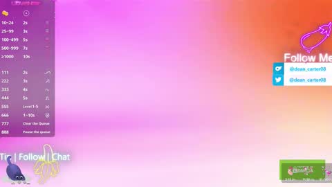 Snapshot of secret_sir chatting on 10-07-25, 10:51 Dean Carter online show from 10-07-25, 10:51