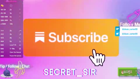 Snapshot of secret_sir chatting on 10-12-25, 09:36 Dean Carter online show from 10-12-25, 09:36