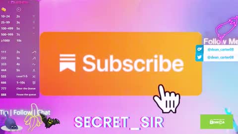 Snapshot of secret_sir chatting on 11-08-25, 11:36 Dean Carter online show from 11-08-25, 11:36