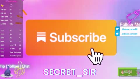 Snapshot of secret_sir chatting on 11-11-25, 11:05 Dean Carter online show from 11-11-25, 11:05