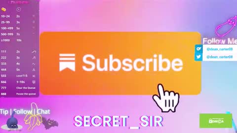 Snapshot of secret_sir chatting on 11-17-25, 11:54 Dean Carter online show from 11-17-25, 11:54