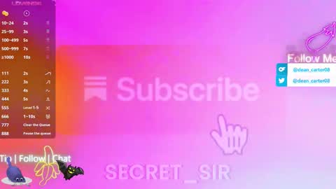 Snapshot of secret_sir chatting on 11-30-25, 11:53 Dean Carter online show from 11-30-25, 11:53