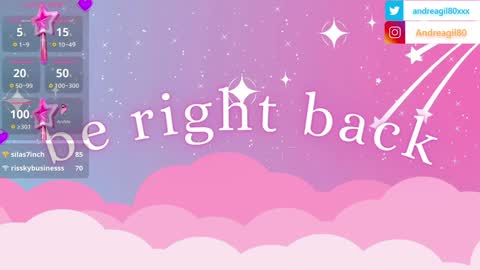 Snapshot of sweetandreagil chatting on 01-27-25, 04:41 Andrea Cheryl GiLandreagil80 In Instagram online show from 01-27-25, 04:41