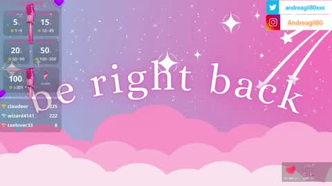 Snapshot of sweetandreagil chatting on 01-29-25, 01:37 Andrea Cheryl GiLandreagil80 In Instagram online show from 01-29-25, 01:37