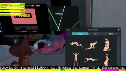 Snapshot of systaime chatting on 10-08-25, 06:27  MISTRESS LISA  FIRST 3DXCHAT CAMGIRL   3dxchat anime gaming mistress domina online show from 10-08-25, 06:27