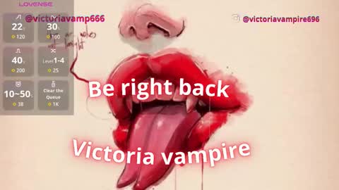 Snapshot of victoriavampire666 chatting on 12-23-25, 01:14 Victoria Vampire online show from 12-23-25, 01:14