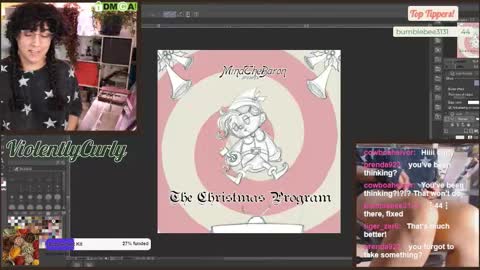 Snapshot of violentlycurly chatting on 10-25-25, 10:15 Curly the Coin Operated Toy online show from 10-25-25, 10:15