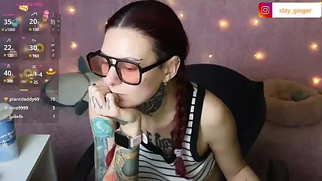 Snapshot of Ginger_Stay chatting on 01-21-25, 08:00 Ginger Stay online show from 01-21-25, 08:00