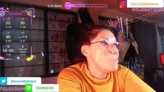 Snapshot of LaInsaciableIntensa chatting on 06-05-26, 01:45 LaInsaciableIntensa online show from 06-05-26, 01:45